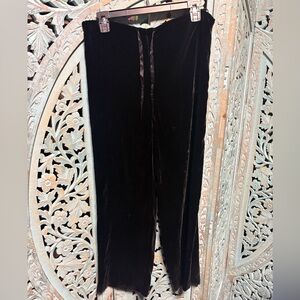 Rena Rowan Petite Black Velvet Trousers